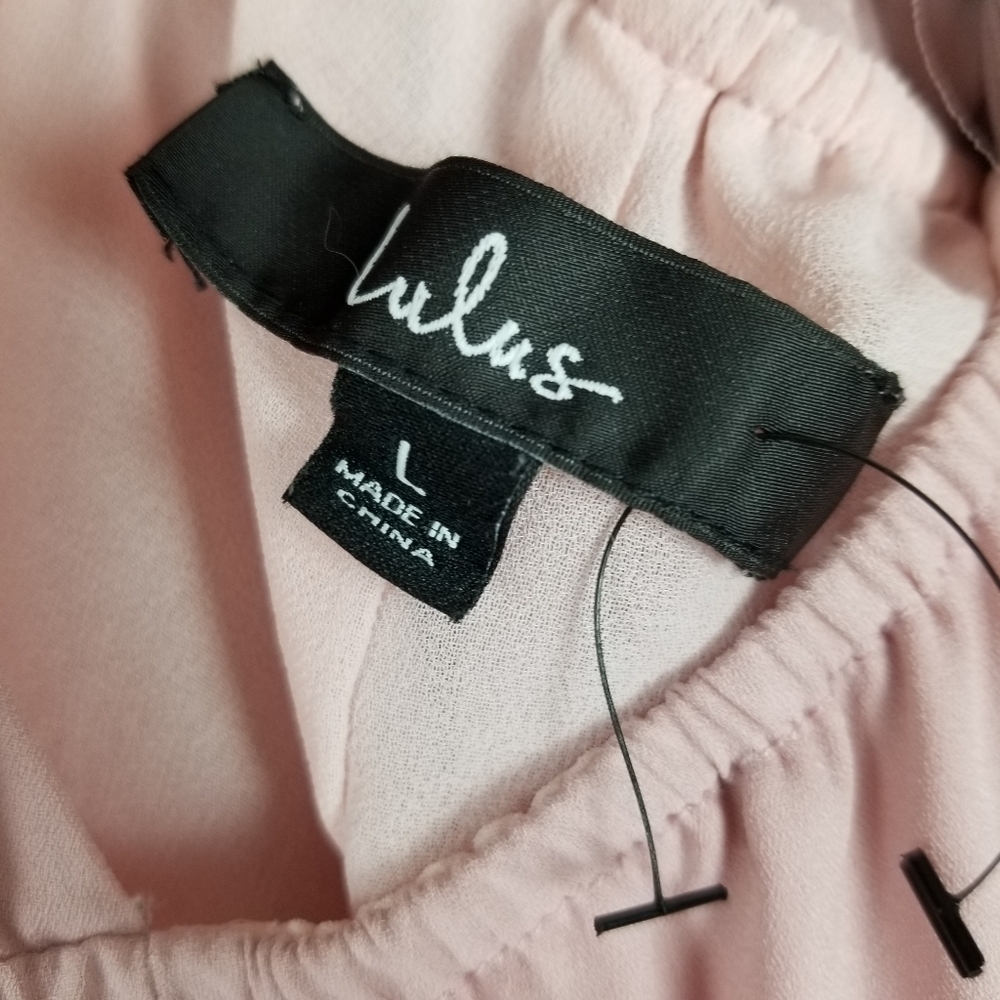 Lulus Sunshine Bound Mauve Pink Tiered Maxi Dress V Neck Adjustable Size Large - Picture 5 of 16